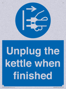 Unplug the kettle when finished